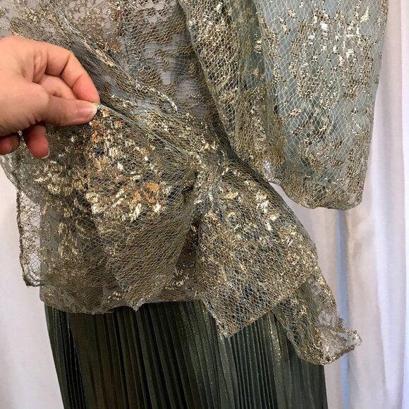 Vintage NEW Women's Princess Gown Separates Dress Blue Gold 1970s - Picture 11 of 16